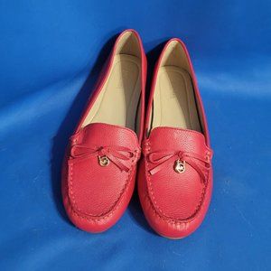 NEW Michael Kors Red Leather Loafers